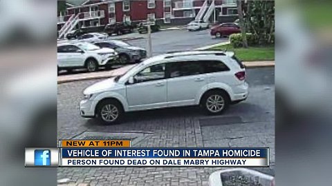 Deputies searching for vehicle of interest related to homicide near N Dale Mabry, W Busch Blvd