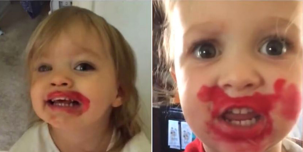 Adorable Kids Use Makeups For The First Time