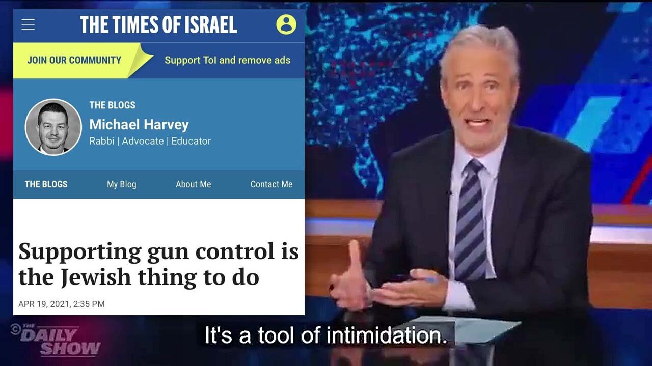 Jewish Limousine Liberal "Jon Stewart" rants about how much he hates our 2nd Amendment ✡️🚫🔫📜