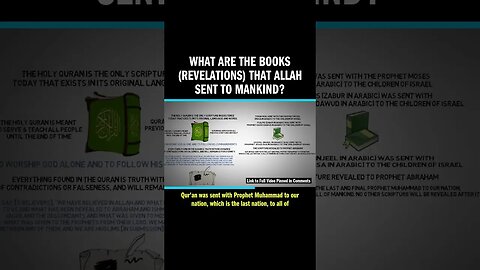 What Are the Books (Revelations) That Allah Sent to Mankind?