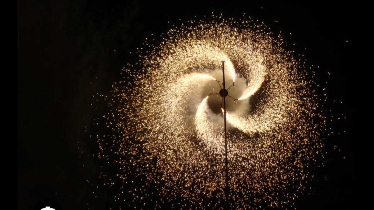 Mesmerizing Fireworks Wheel: A Dazzling Display of Color and Light