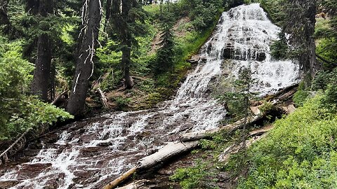 SILENT PERSPECTIVES (4K) of GORGEOUS Umbrella Falls! | Mount Hood Meadows & National Forest | Oregon