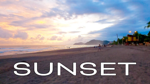SUNSET IN JACO 🌅 Town + Beach Walk [NARRATED] [2021]