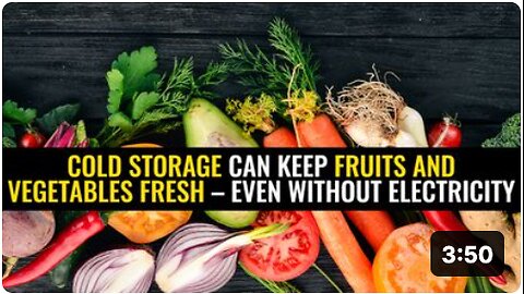 Cold storage can keep fruits and vegetables fresh – even without electricity