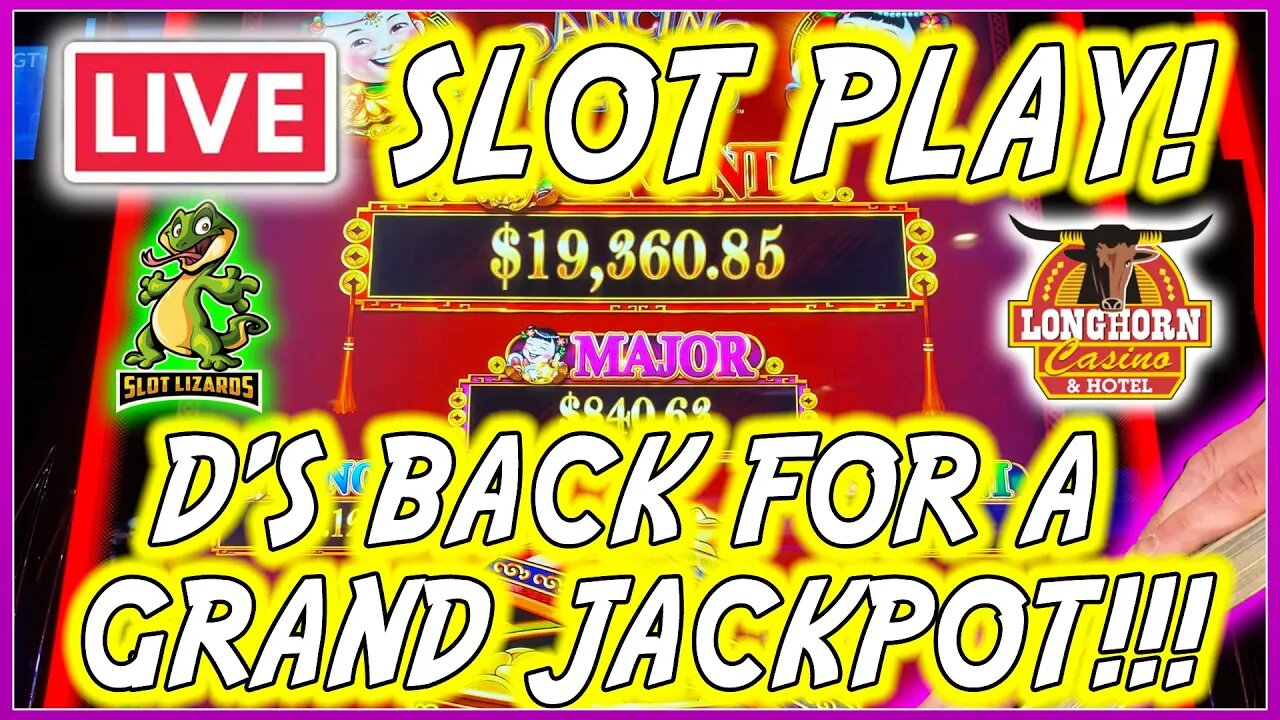 🔴 HUGE LIVE SLOT PLAY! D RETURNS! GRAND JACKPOT INCOMING ON DANCING DRUMS!?! LONGHORN CASINO!