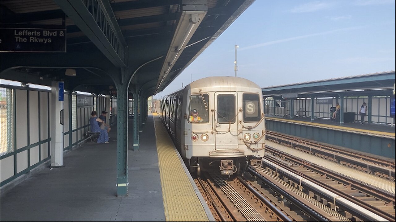 MTA New York City Subway: Rockaway Blvd Bound R46 Shuttle Train terminating @ Rockaway Blvd