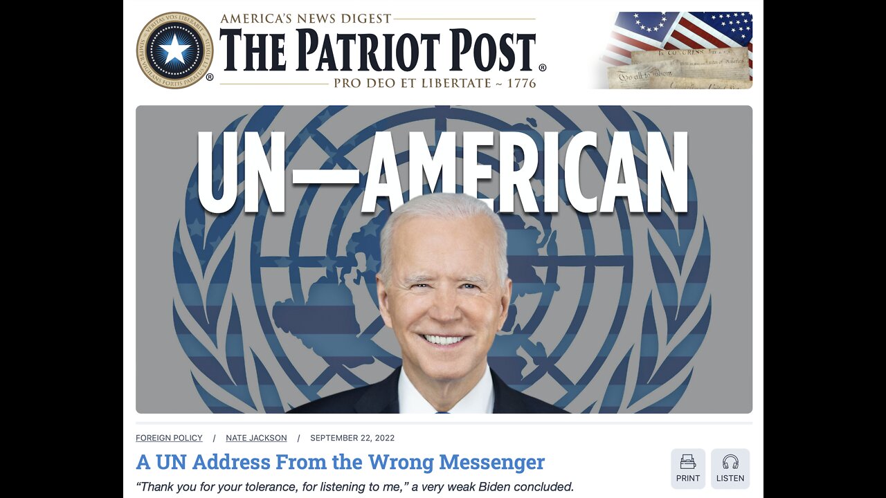The Patriot Post Audio Edition Podcast for 9/22/22