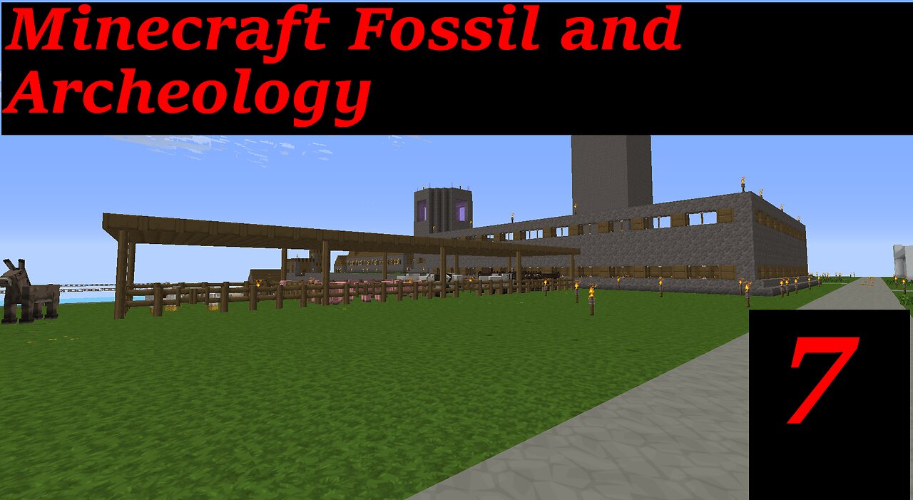 Minecraft Fossil and Archeology ep 7/ Animal pen