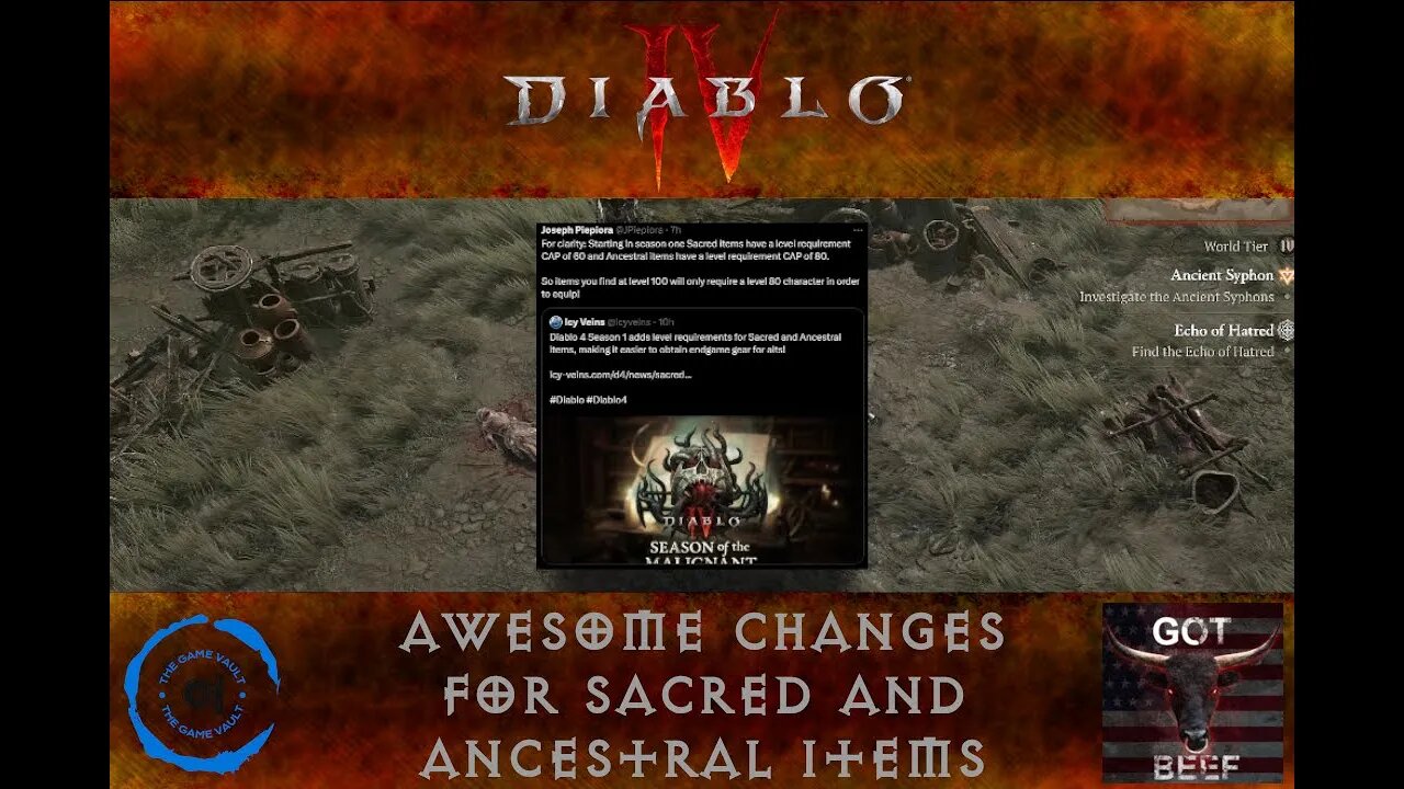 Diablo IV - Awesome Changes For Sacred and Ancestral Items