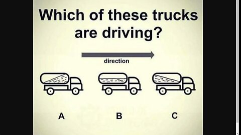 這些卡車中哪一輛正在移動？