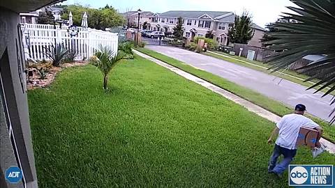 Pasco deputies warn public about porch pirates seen in surveillance video