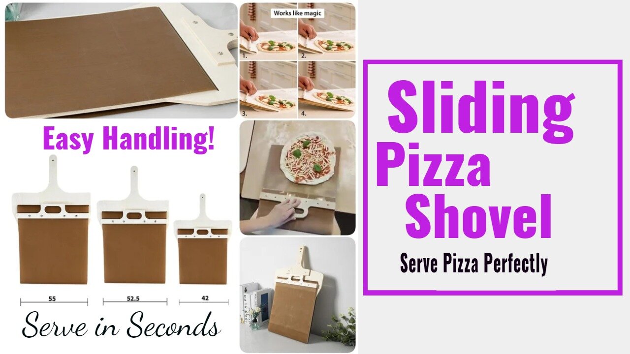 How to Serve Pizza Perfectly in Seconds with the Sliding Pizza Shovel for Easy Handling!