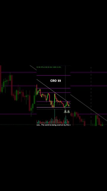 Crypto.com Coin and BTC in bearish continuation pattern. Both about to take out the low!🚨🧟‍♂️