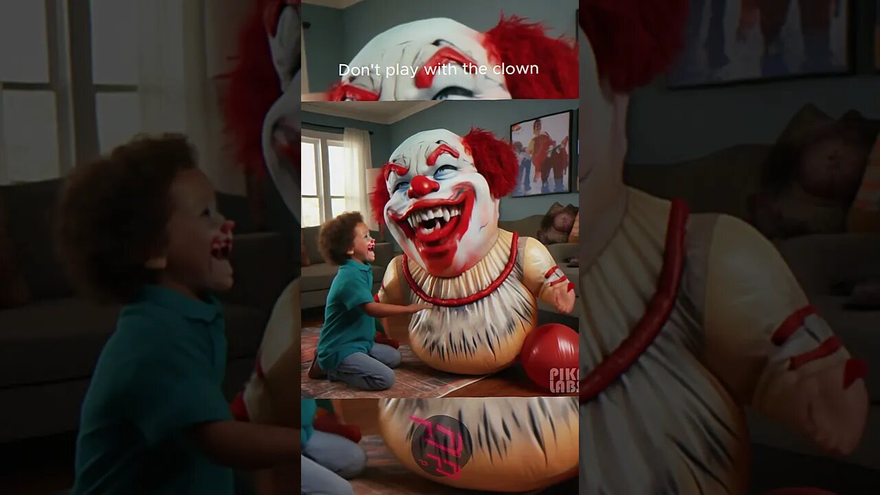 Pennywise: The Cuddly Clown of Chills! #hauntedhouse 🤡🎈