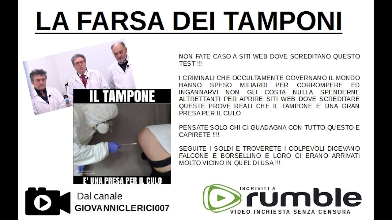 La farsa del tampone