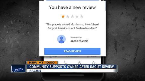 Racist review rallies Racine community to support a local restaurant