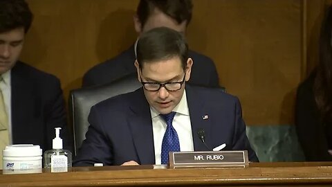 Ranking Member Rubio Delivers Opening Remarks at a Senate Foreign Relations Subcommittee Hearing