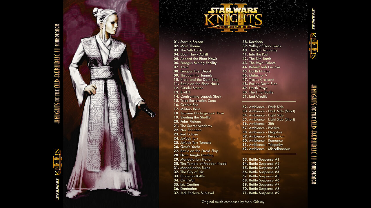 2004 - Star Wars: Knights Of The Old Republic -2- The Sith Lords -OST- Mark Griskey