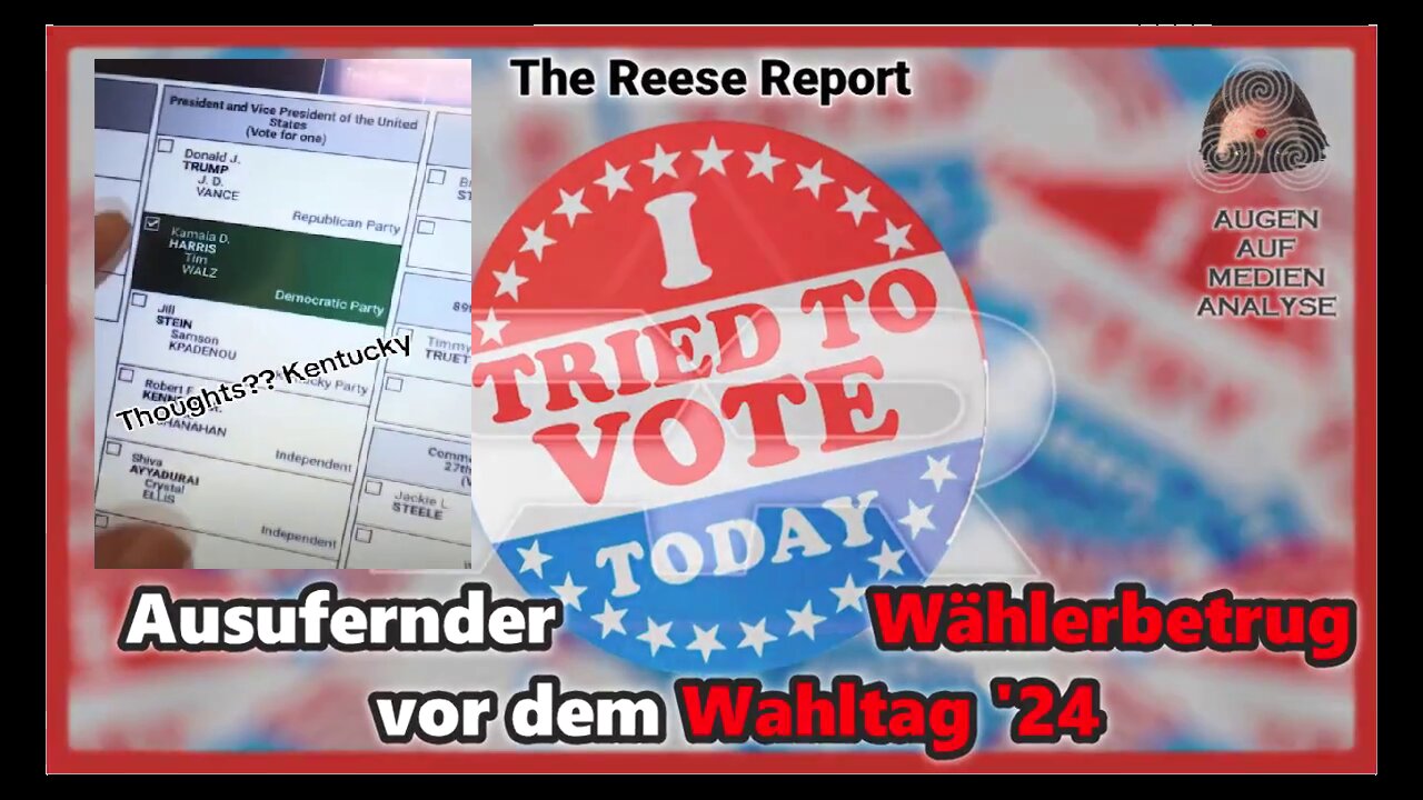 Ausufernder Wählerbetrug vor dem US-Wahltag '24 TheReeseReport deu AAMA