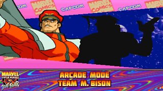 Marvel Super Heroes VS. Street Fighter: Arcade Mode - Team M. Bison