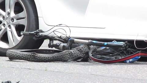 Portland Police Bike Destroyed After Being Hit By Car - From This Landscape