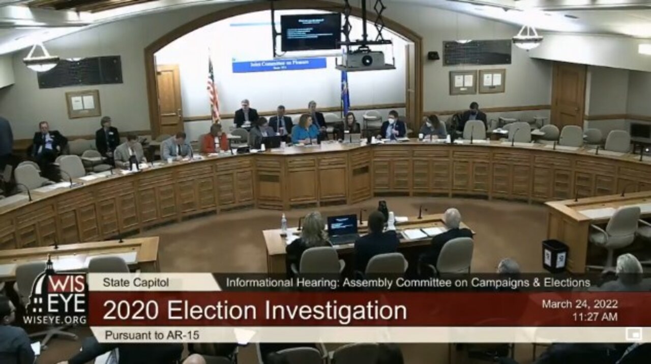 Full Video: WI Assembly Committee on Campaigns & Elections Hearing on 2020 Election Investigation