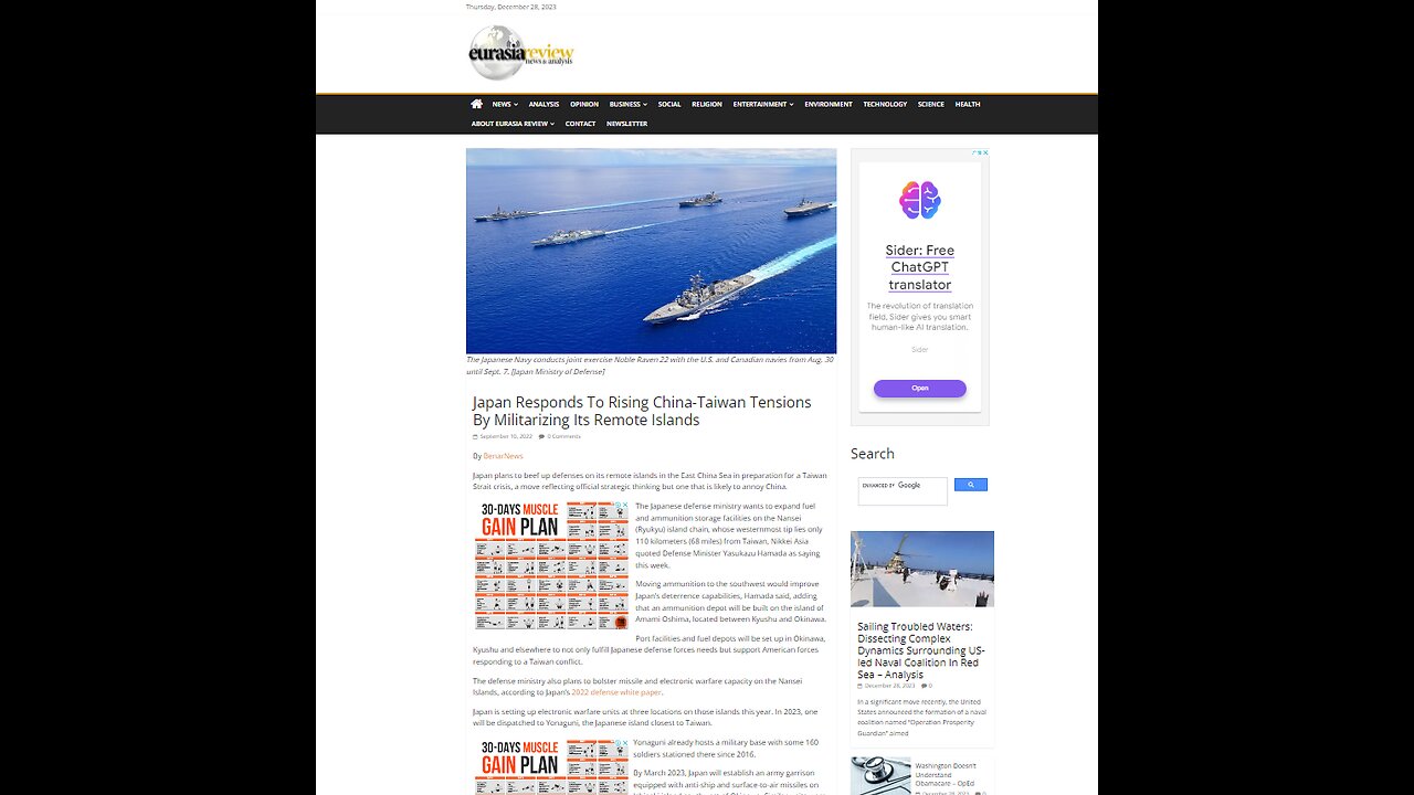 Japan militarizing its remote Islands surounding China! Is history repeating itself again?
