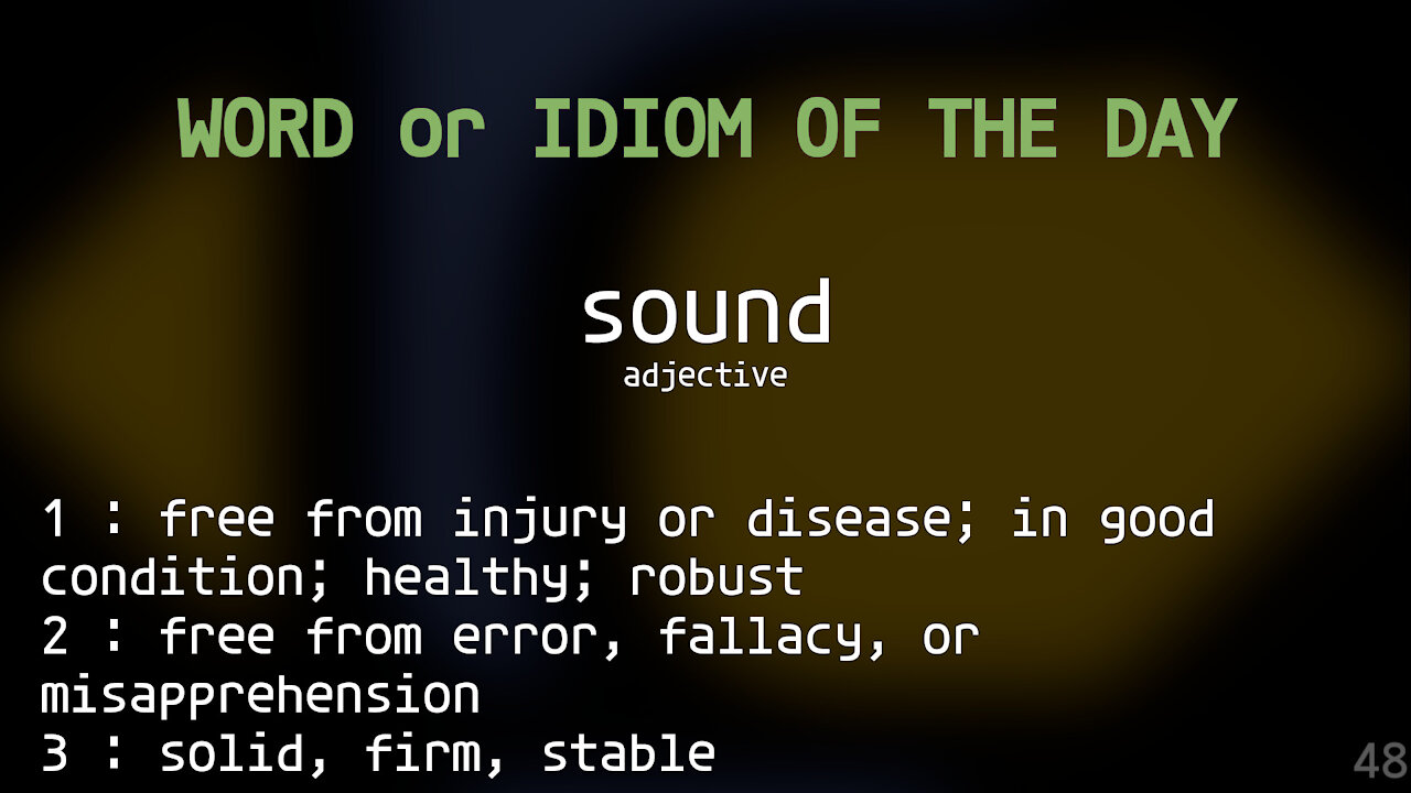 Word Of The Day #048 - Sound