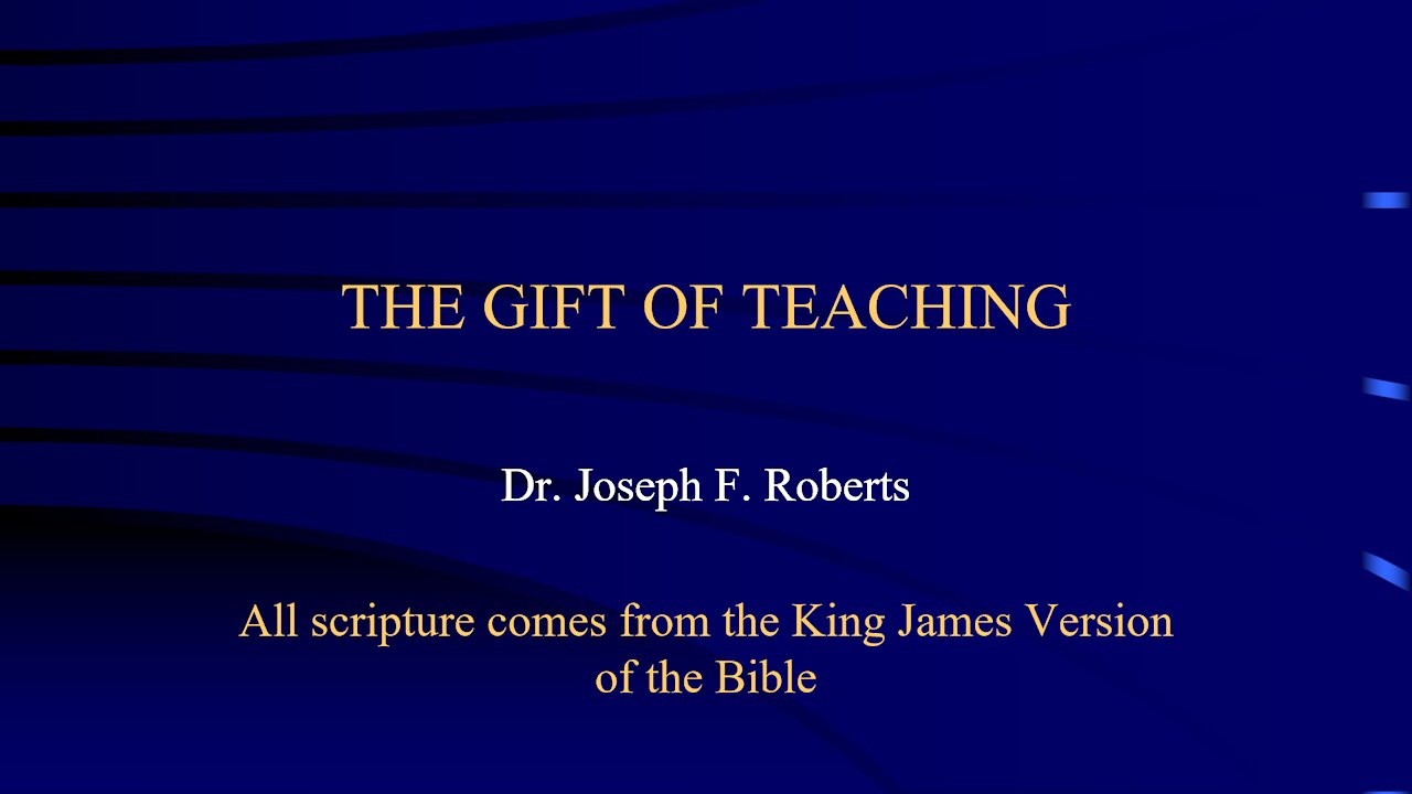 Spiritual Gifts 6 - Teaching