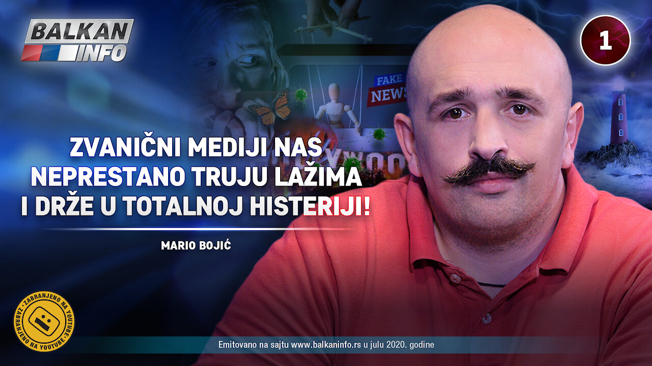 INTERVJU: Mario Bojić – Mediji nas neprestano truju lažima i drže u totalnoj histeriji! (24.7.2020)