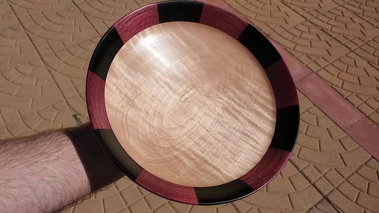 October Surprise Purple Heart Ebony Wood Bowl Turning