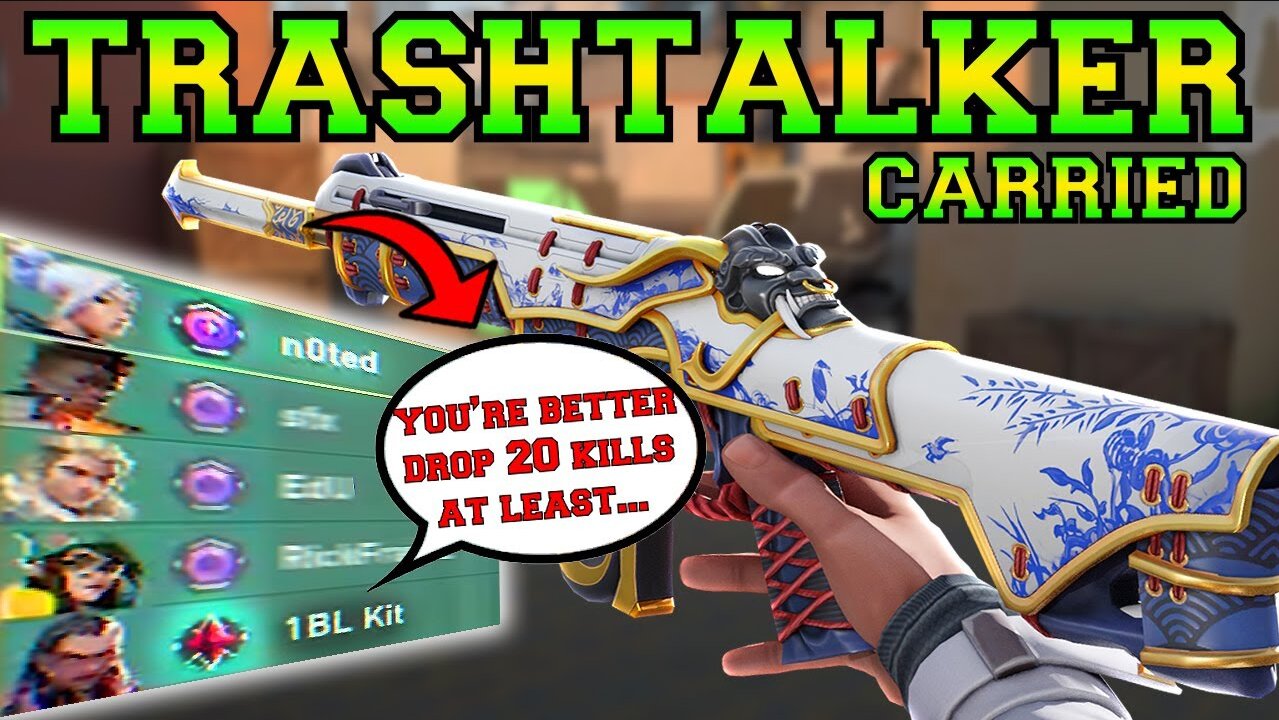 Biggest Trash Talker Ever Gets Carried! - Valorant