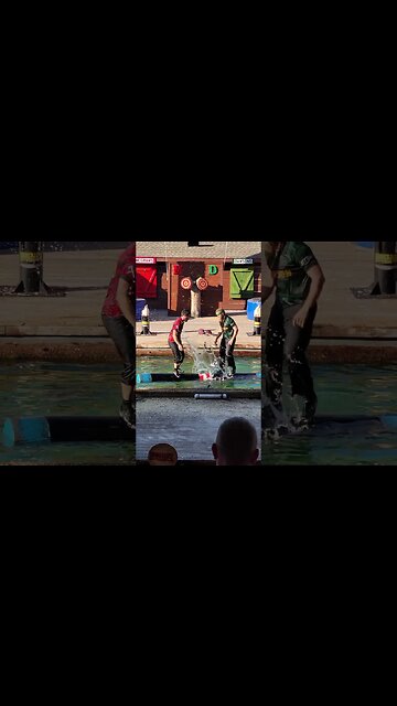 Log Roll Challenge Competition at Paula Deen's Lumberjack Feud