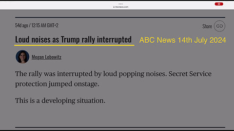 Trump assassination Headlines ABC NEWS 4th July, 2024.Part 1 of 2