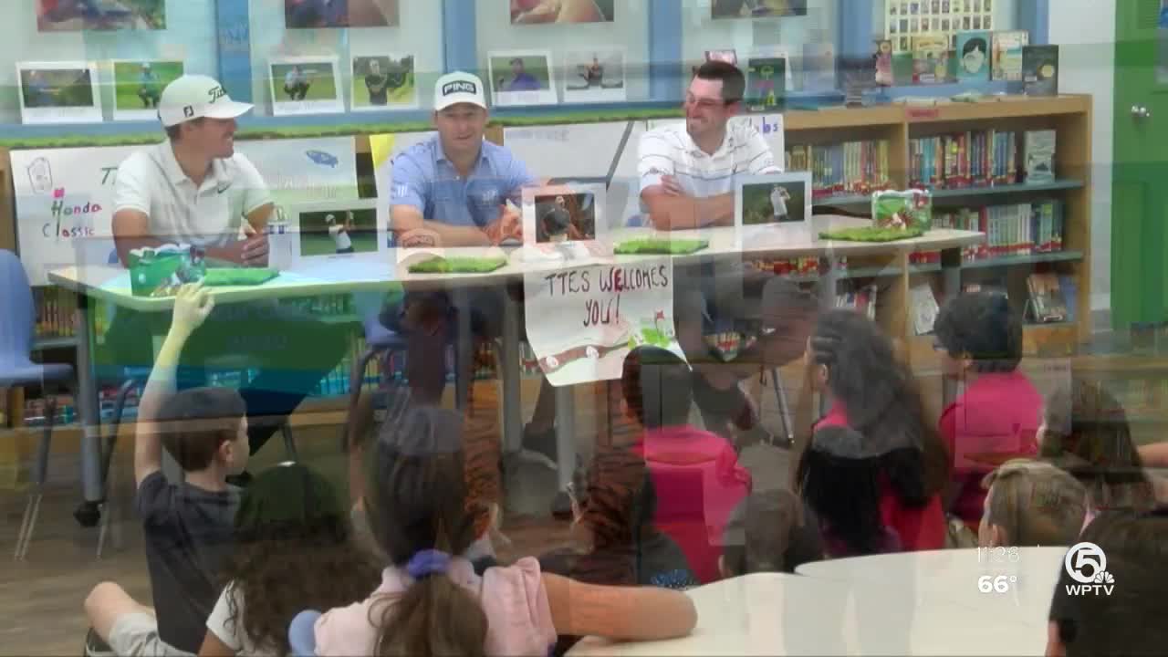 Golfers visit Timber Trace Elementary 2/26