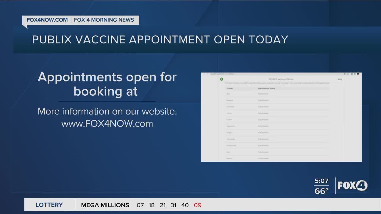 Publix vaccine appointments open today