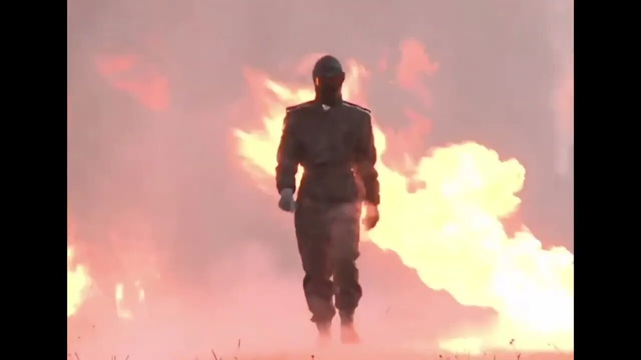 Russian Combat Suit Walks Through Explosions!