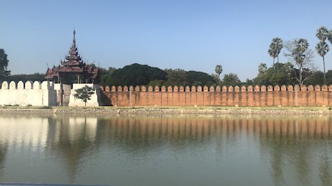 Royal Palace Walls in Mandalay Burma