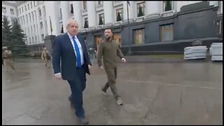 Boris Johnson and Zelenskyy Walk Around Kyiv In A Secret Trip