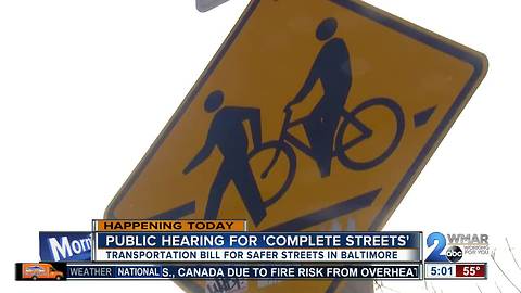 Public hearing for "Complete Streets" bill