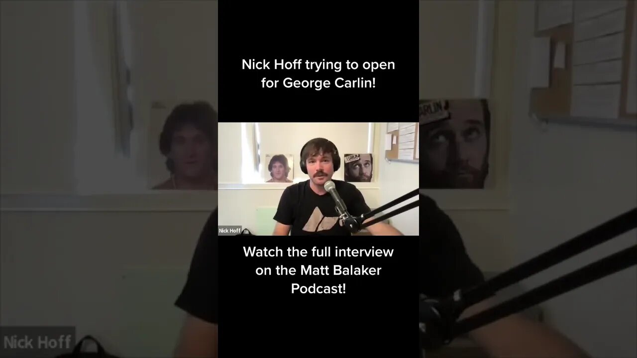 Comedian Nick Hoff on trying to open for George Carlin #shorts