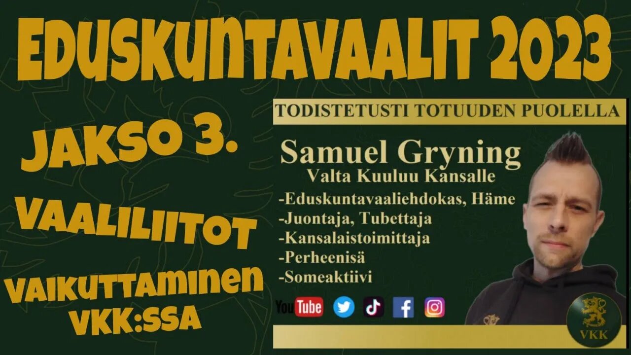 3. Eduskuntavaalit 2023 - Vaaliliitot, vaikuttaminen Vkk:ssa