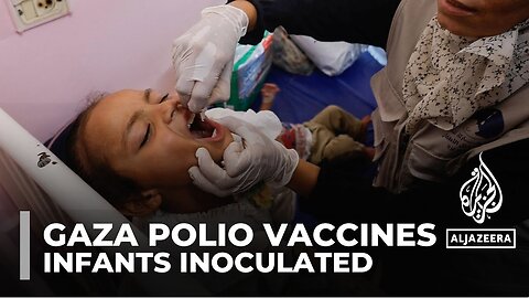 Polio vaccines in Gaza : Infants inoculated ahead of Sunday's campaign