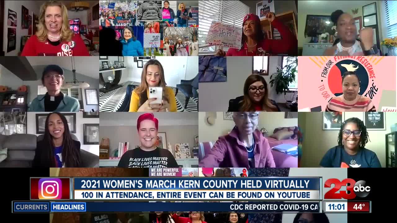 The 2021 Women's March Kern County took place on Saturday virtually