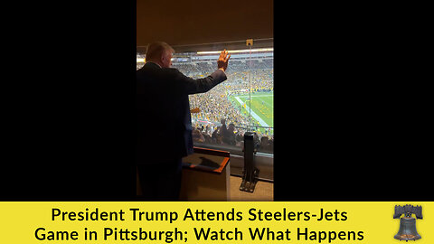 President Trump Attends Steelers-Jets Game in Pittsburgh; Watch What Happens