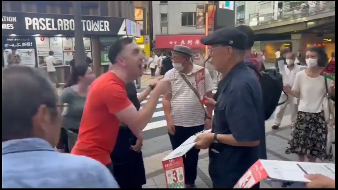 Israeli Zionist tourists in Tokyo, Japan rage at Japanese people for supporting Palestine