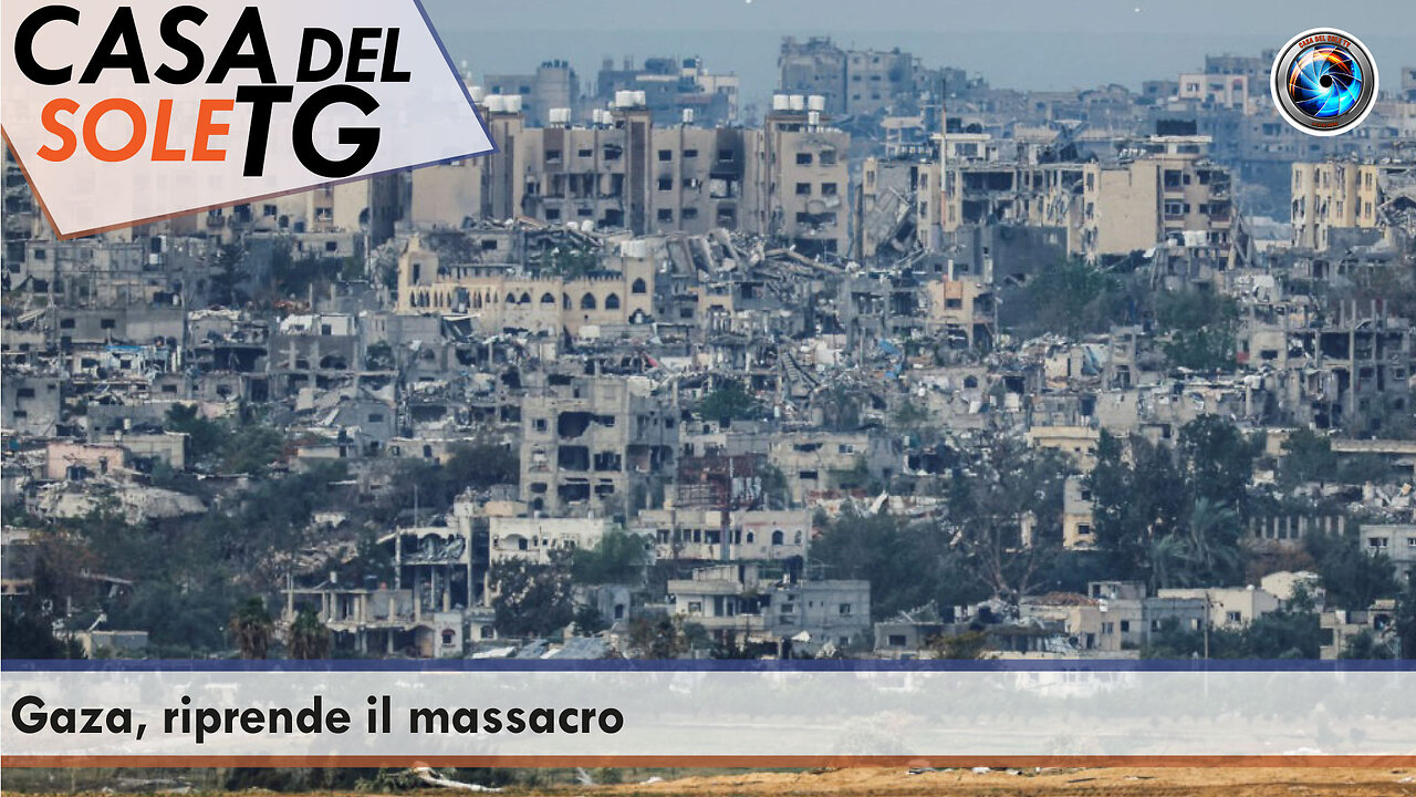 CasaDelSoleTG 01.12.23 Gaza, riprende il massacro