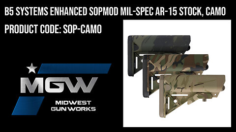 B5 Systems Enhanced SOPMOD Mil-Spec AR-15 Stock, Camo - SOP-CAMO