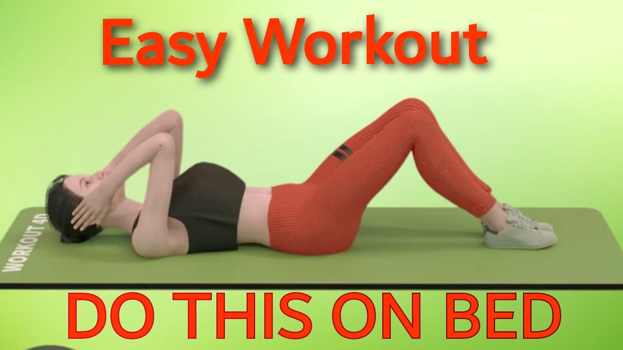 SIMPLE WORKOUT ON BED || EASY EXERCISE FOR LAZY PEOPLE || THIGHS AND BELLY WORKOUT