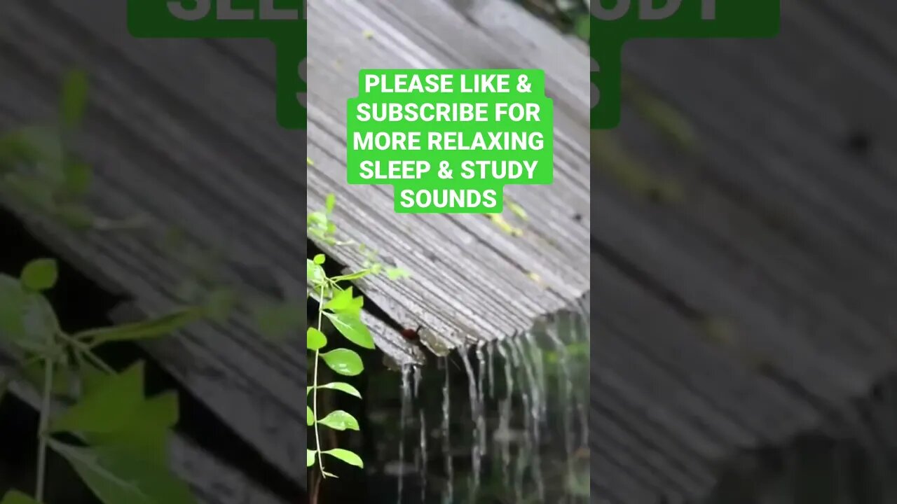 Sleep Hypnosis with Thunder & Rainfall Sound #shorts #rainfall #sleepsounds #short #shortvideo #roof